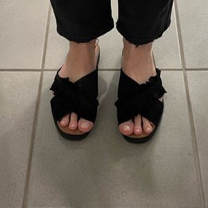 Vionic slide sandals leather